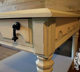 drexel side table makeover, painted furniture, rustic furniture