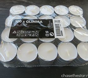 quick and easy project washi tape tealights washitape tealights, crafts, Pack ofTealights from Ikea washitape tealights