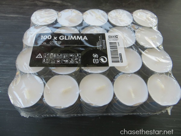 projeto rpido e fcil tealights washi tape washitape tealights, Pack de Ikea Tealights Washi tape tealights