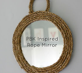 pottery barn kids inspired mirror, crafts, PBK Inspired Rope Mirror