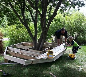 diy build your kids a play castle, diy, outdoor living, woodworking projects, The tree fort Castle is supported by the ground Being low to the ground makes is safer for the little ones