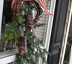 make your windows festive with faux pine branches so easy, seasonal holiday d cor, wreaths