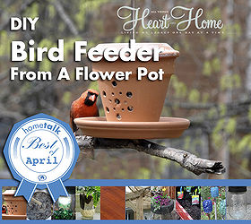 what were the top 10 hometalk posts in april, LOVE this terra cotta bird feeder and so did everyone else By Everything heart home