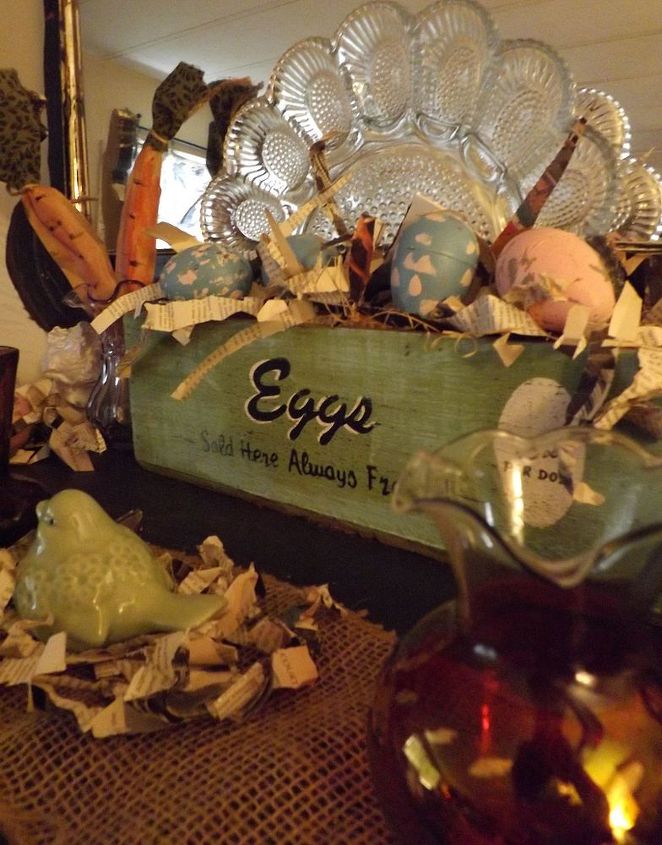 easter holiday decorating utilizing things around the house, crafts, easter decorations, repurposing upcycling, seasonal holiday decor