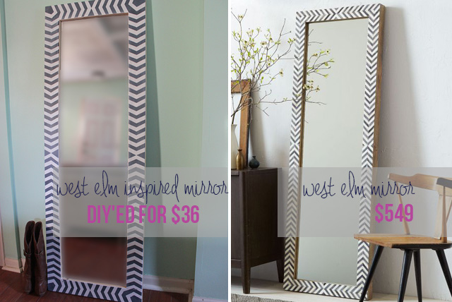 diy west elm inspired floor mirror, diy, home decor, how to, painted furniture, woodworking projects, Our beautiful designer knock off