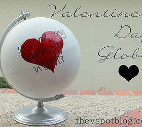 turn a globe into quick and easy valentine s day decoration, crafts, painting, seasonal holiday decor, valentines day ideas, See the tutorial here