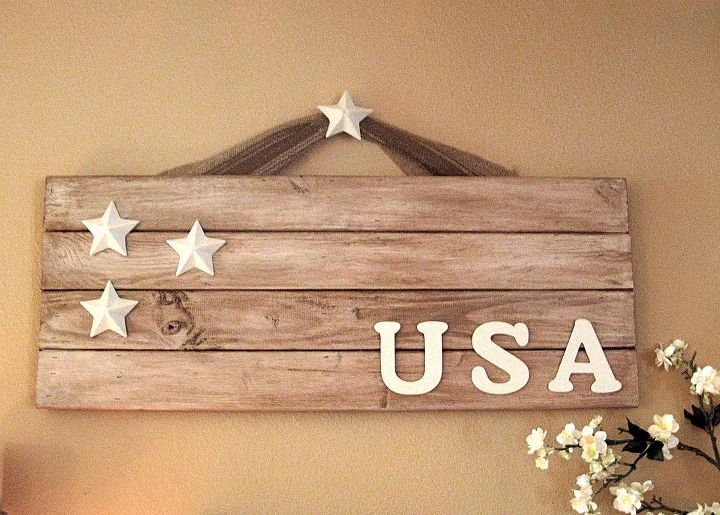 4th of july decorating without red white blue, patriotic decor ideas, seasonal holiday d cor, My spin on a patriotic flag made from boards