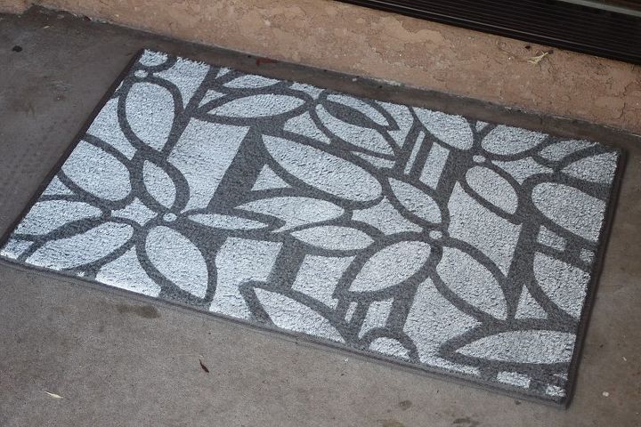 12 days of stenciling a stenciled doormat, crafts, flooring, painting