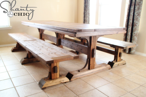 diy dining table and benches, diy, painted furniture