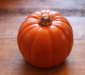 metallic faux pumpkins, crafts, painting, Start with a basic plastic or foam pumpkin You can even use a real pumpkin But don t store it for next year
