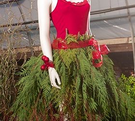 10 cool diy christmas decor idea s, christmas decorations, crafts, seasonal holiday decor, wreaths, Hort Couture perfect dress for a dirt diva I would wear it would you