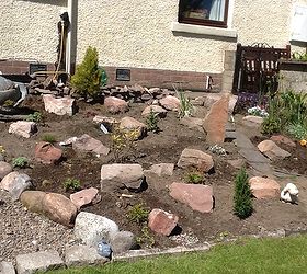 rockery, gardening, landscape, Stones in and some plants