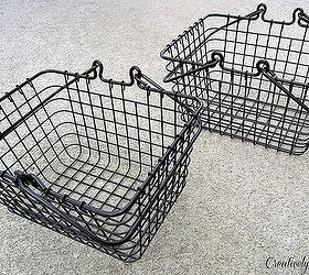 vintage wire baskets, crafts, Nice shiny black baskets from Homegoods 3