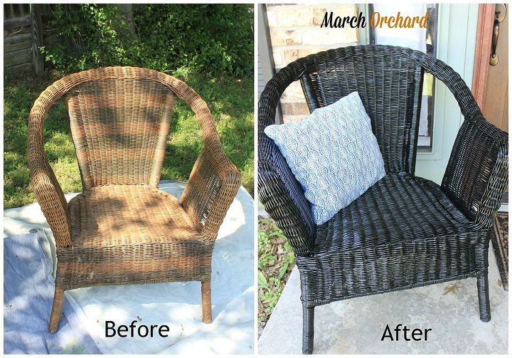porch chair makeover, painted furniture
