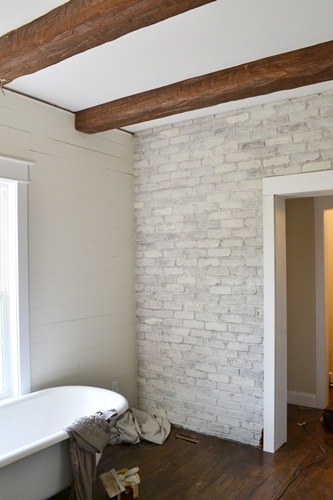 white washing a brick wall, paint colors, painting, wall decor