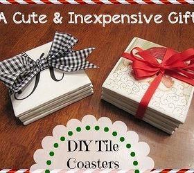 easy and inexpensive christmas tile coasters, christmas decorations, crafts, seasonal holiday decor
