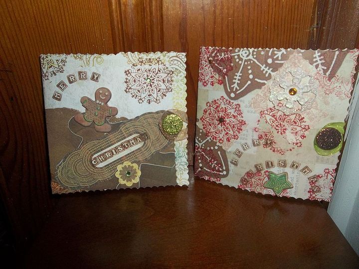 my crafts, christmas decorations, crafts, seasonal holiday decor, Christmas cards outside