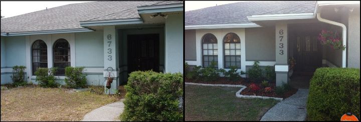 exterior before and after, curb appeal, painting