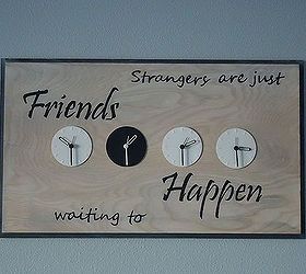 time zone wall art, crafts, home decor, I love this phrase I ve met some wonderful friends through chance encounters