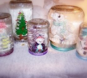 sparkling snow globe free winter tutorial from vintage mama s cottage, crafts, Make your own Sparkling Snow Globes with the FREE winter craft tutorials from Vintage Mama s Cottage