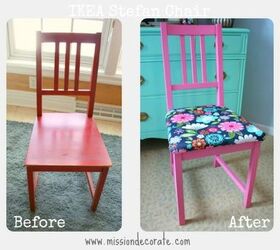 chair makeover, painted furniture