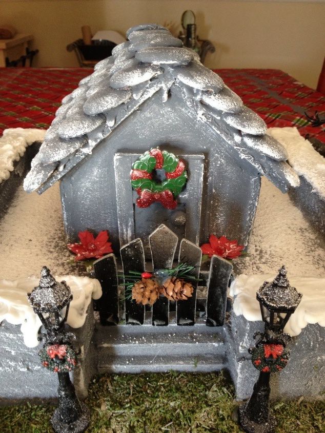 haunted christmas village, crafts, seasonal holiday decor, Haunted Gingerbread House