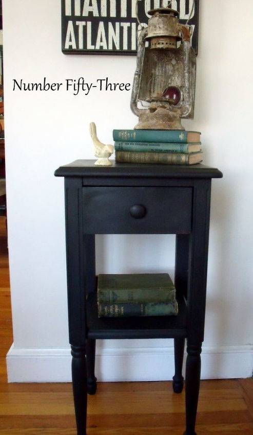 updating with black paint amp burlap, painted furniture