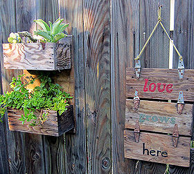 rustic wooden industrial tool boxes garden sign planters, flowers, gardening, pallet, repurposing upcycling, succulents