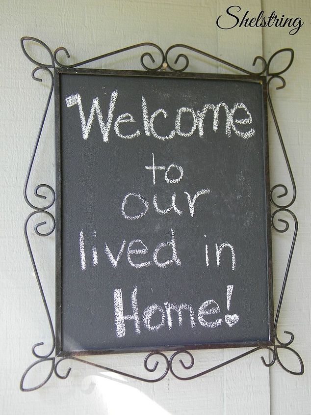 metal framed message board, chalkboard paint, crafts, home decor