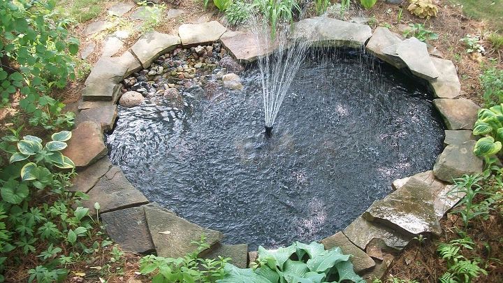 i am inviting you all to see my pond now that it is clean, landscape, outdoor living, ponds water features, View from my deck