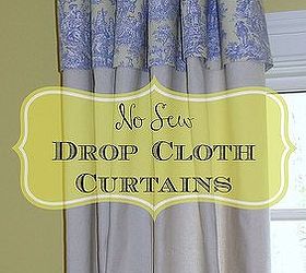 10 projects to inspire you, diy, how to, pallet, No Sew Drop Cloth curtains