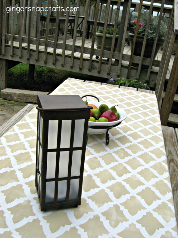 easy outdoor stencil projects, outdoor furniture, outdoor living, painted furniture, patio