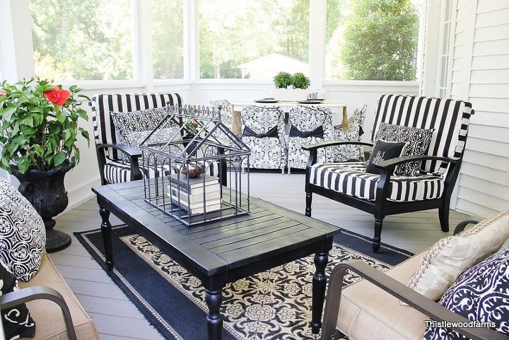 we like sweet tea on our back porch how about you, outdoor living, porches, Screened in porch