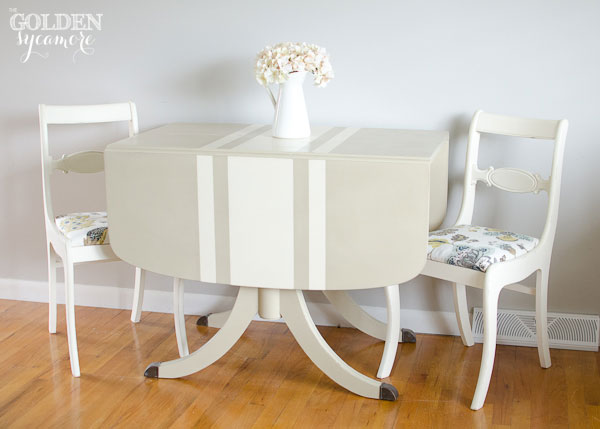 how to update a classic with chalk paint by annie sloan, chalk paint, painted furniture, The table could also be used in a breakfast nook with just two chairs