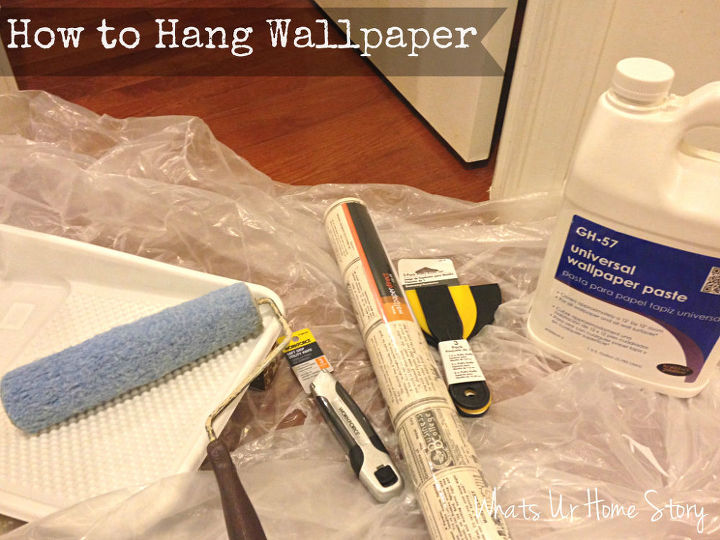 how to hang wallpaper, diy, home decor, how to, wall decor, It was really easy to hang this paste the wall type wallpaper
