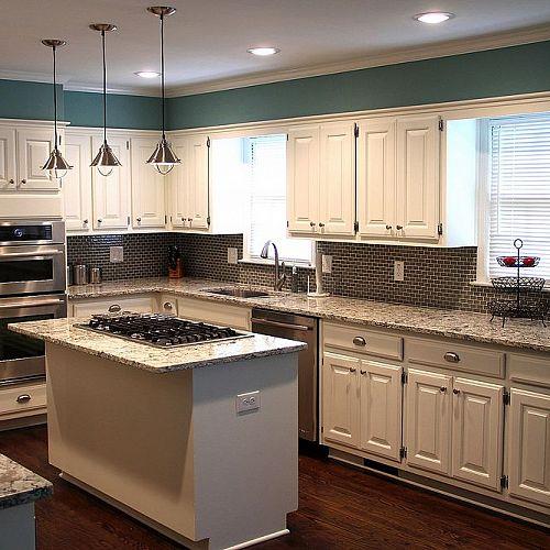 dingy to delightful kitchen makeover, countertops, home decor, kitchen cabinets, kitchen design, painting, tiling, after