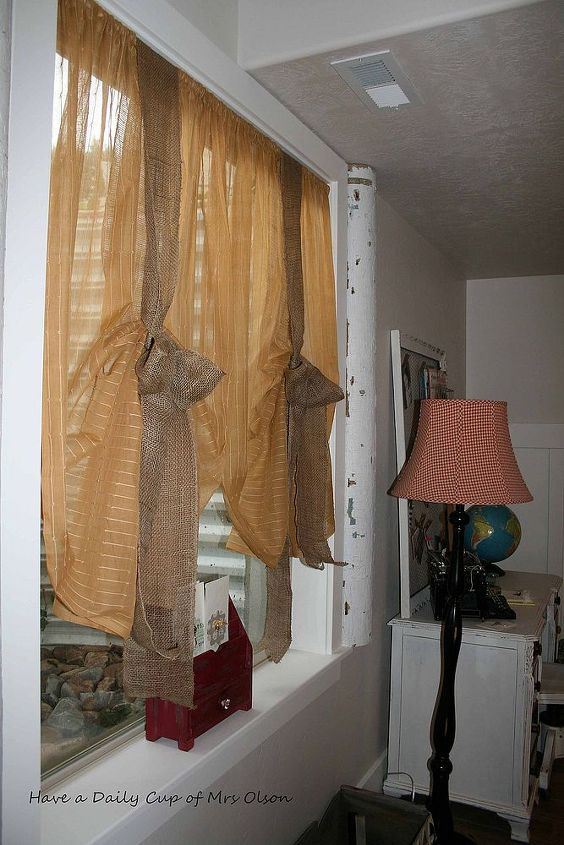 quick easy inexpensive curtains, home decor, reupholster, window treatments, I used 2 yds for each panel 4 a yd on clearance at Hobby Lobby Made a 2 casing at the top and hemmed the bottom I just left the selvedge on the sides