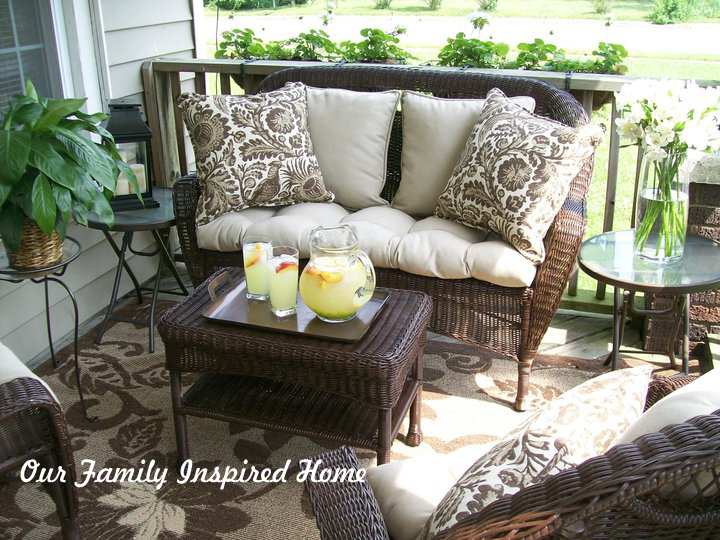front porch, curb appeal, outdoor furniture, outdoor living, painted furniture, Front Porch