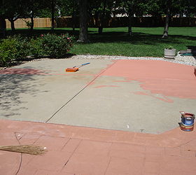 diy painting concrete patio, concrete masonry, diy, painting