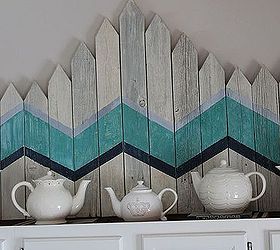chevron picket fence art, home decor, See my link for more details about this project
