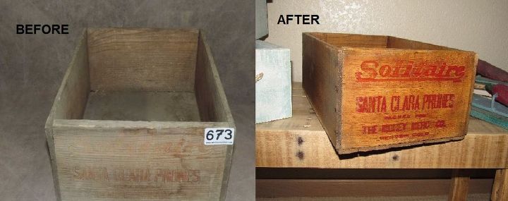 boxes, repurposing upcycling, Before and after on Prune Box