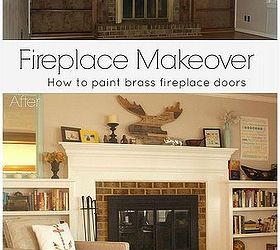 fireplace makeover part 2 getting rid of the brass, fireplaces mantels, home decor, living room ideas, Fireplace makeover