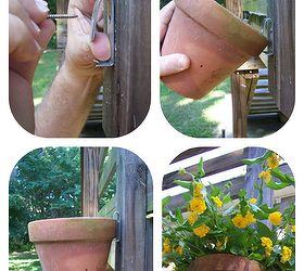 how to hang clay pots, gardening