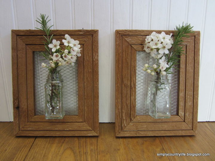how i made wall vases from repurposed spice jars and wood frames, crafts, diy, home decor, how to, repurposing upcycling, woodworking projects, Wall vases