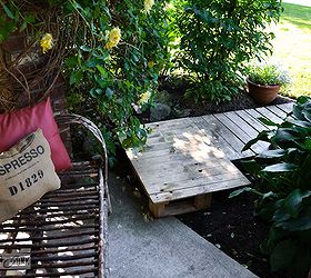 cheating with an instant full pallet garden walkway, concrete masonry, diy, landscape, pallet, repurposing upcycling, and after I love it