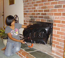 how to stop drafts and save on home energy bills, doors, home maintenance repairs, how to, Seal the fireplace with an inflatable Fireplace Plug to stop drafts and save energy Installs easily and cleanly Reusable Removes easily to use fireplace