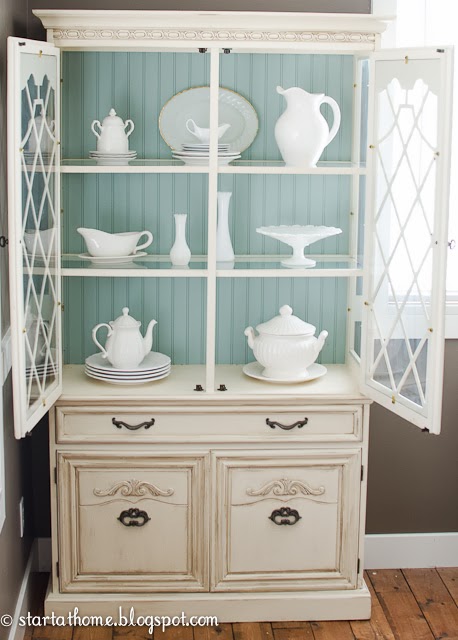 the anything blue friday features ahmazing, home decor, Beautiful hutch transformation from