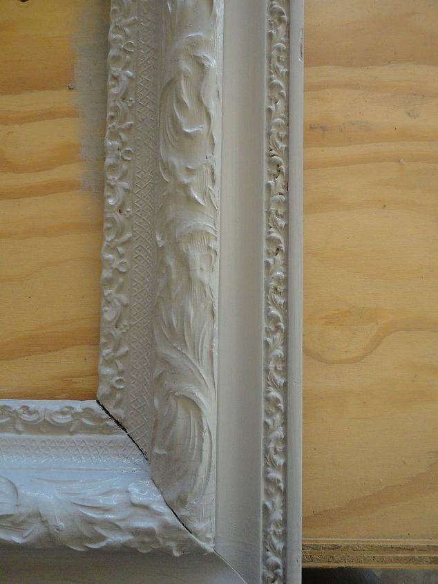 wet distressing with annie sloan chalk paint, chalk paint, crafts, painting, ASCP Paris Grey was used on this frame