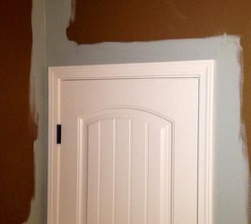 powder room makeover, bathroom ideas, home decor, This is the before color in progress painting