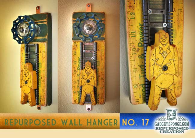 repurposed coat hat rack wall hangers, doors, repurposing upcycling, Repurposed Wall Hanger No 17 by GadgetSponge com